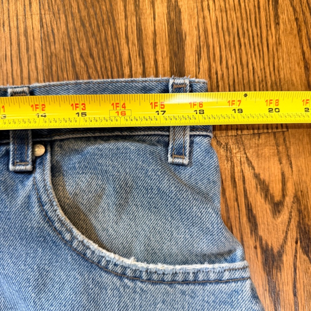 Levi SilverTab Straight Relaxed Jeans Vintage 1998 Made in USA 36x32 Light Wash - Picture 9 of 13